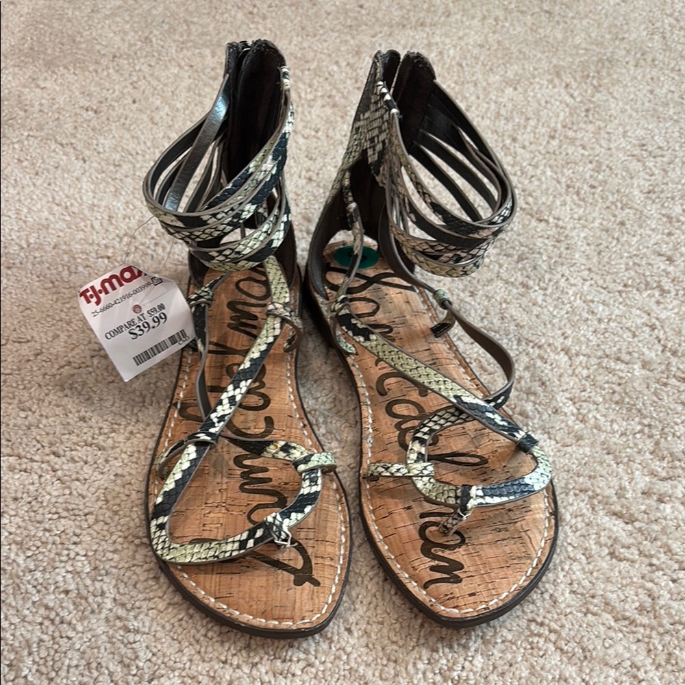 Sam Edelman Women's Snakeskin Sandals - NWT